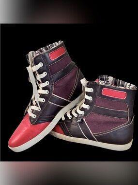 DC Life Admiral Hi Violet/ Fire High Top Skateboard Shoes Size 11